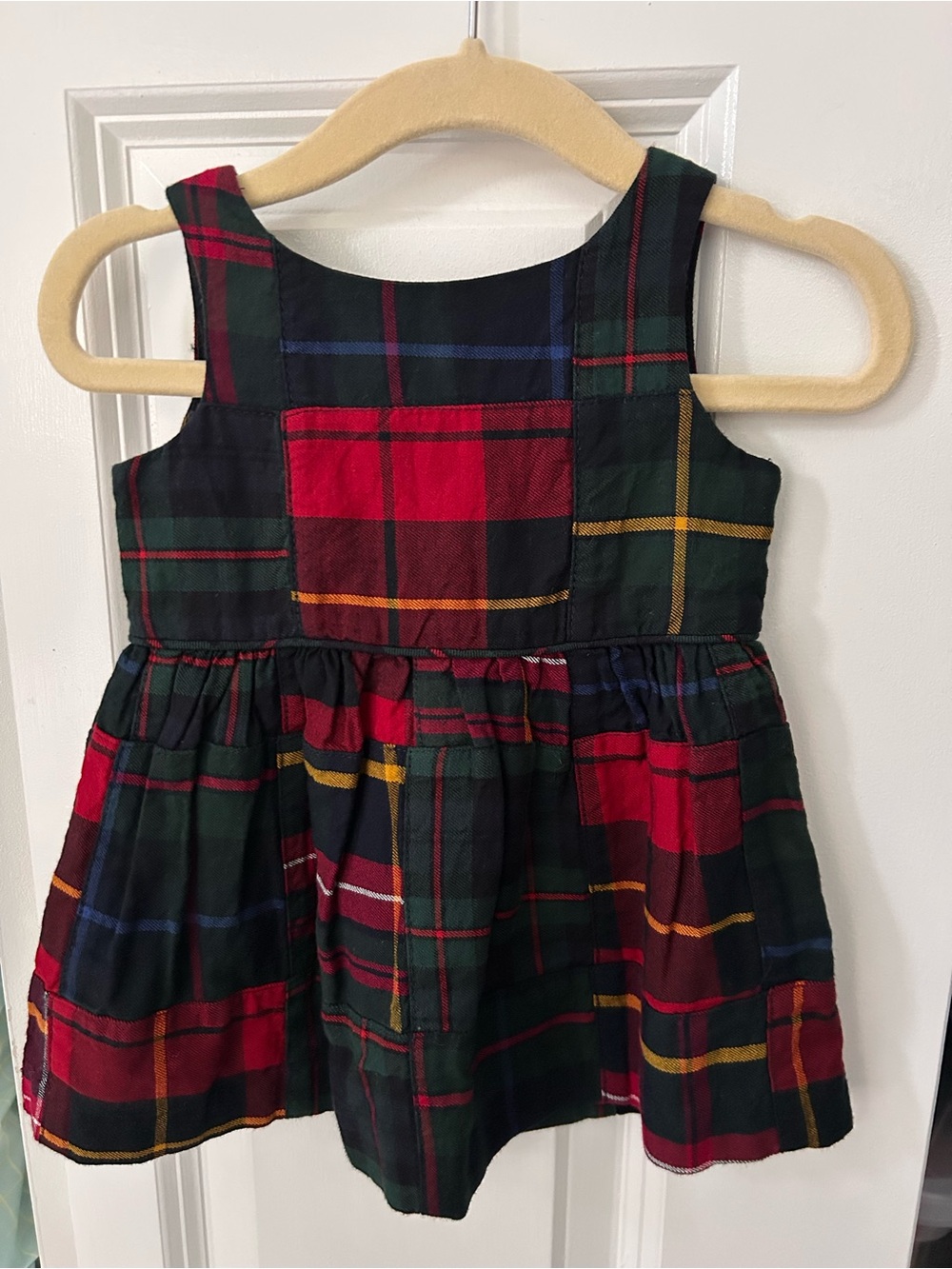 Ralph Lauren baby girl 3 month tartan patchwork holiday dress classic preppy